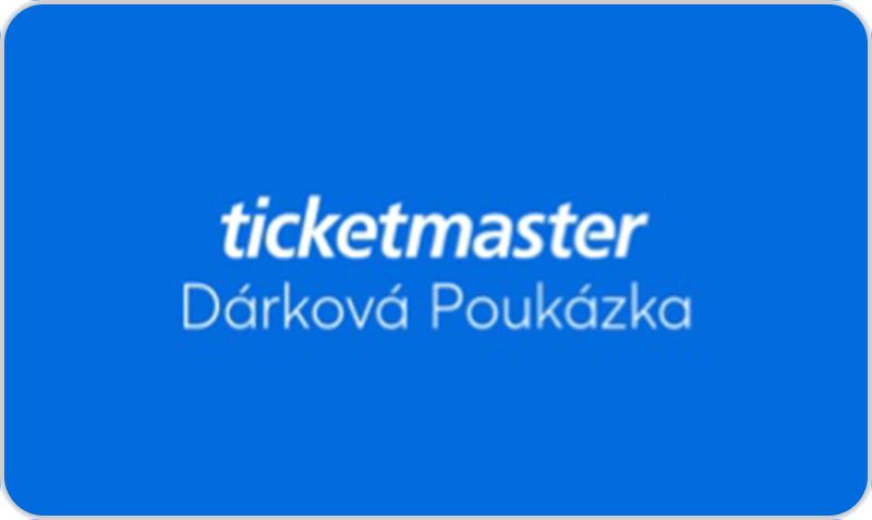 Ticketmaster dárková karta (cashback 2,5 %) - Hodnota: 2 000 Kč